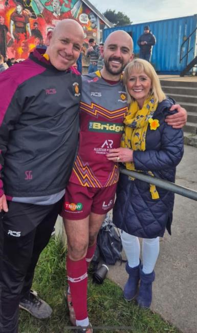 Nick Gale with proud parents Sean and Liz